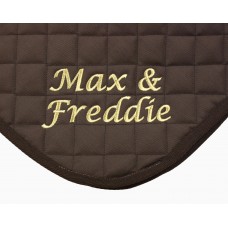 Personalised Embroidered High Withered Dressage Saddle Cloth With Formal Font
